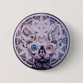 Sphinx Mandala Ronde Button 5,7 Cm (Voorkant)