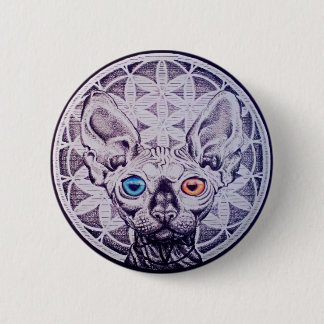 Sphinx Mandala Ronde Button 5,7 Cm