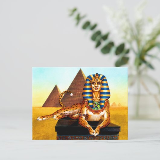 Sphinx met Golden Eyes Briefkaart (Staand voorkant)
