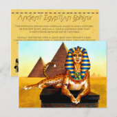 Sphinx met Golden Eyes Briefkaart (Voorkant / Achterkant)