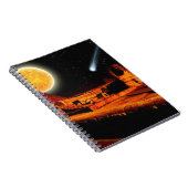 Sphinx & Moon over de Egyptische Giza Pyramids Art Notitieboek (Rechterzijde)