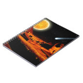 Sphinx & Moon over de Egyptische Giza Pyramids Art Notitieboek (Linkerzijde)