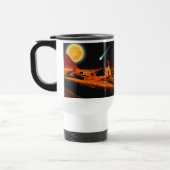 Sphinx & Moon over de Egyptische Giza Pyramids Art Reisbeker (Links)