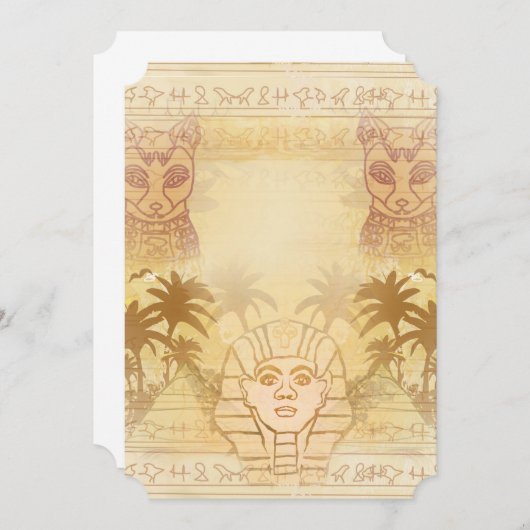 Sphinx of Giza Invitation Kaart (Voorkant / Achterkant)
