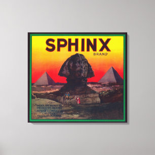 Sphinx Oranje LabelLindsay, CA Canvas Afdruk