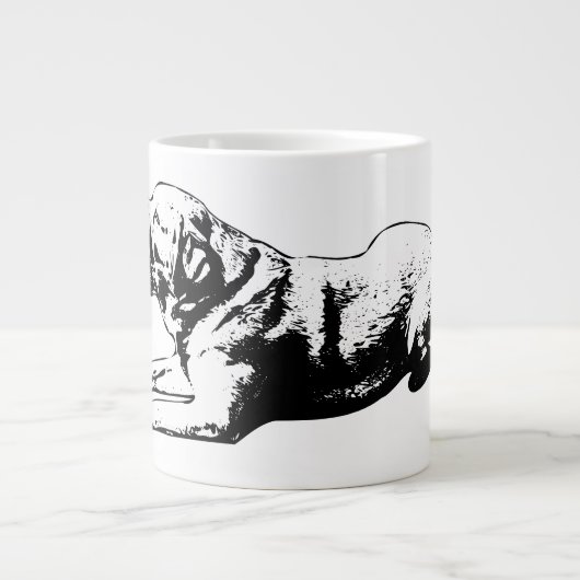 Sphinx Pause - Gouden blik Grote Koffiekop (Voorkant)