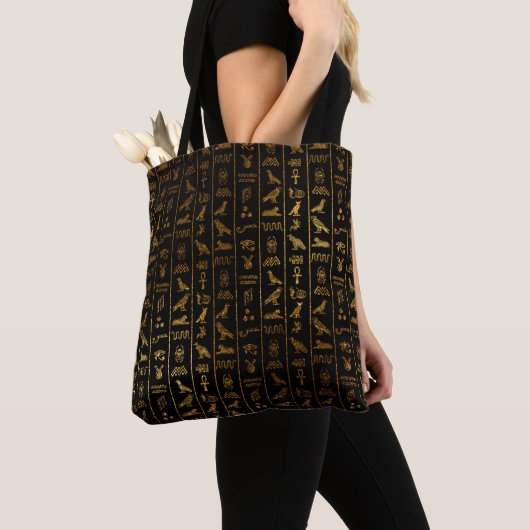 Sphinx Planner Egypt Overlay Symbols Tote Bag (Dichtbij)