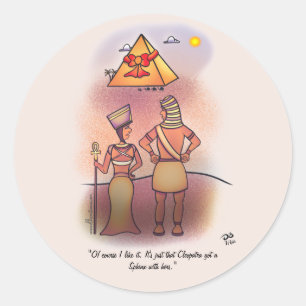 Sphinx Sierkussen Ronde Sticker