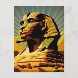 Sphinx Wonders of the World Pop Art Briefkaart