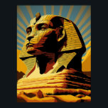 Sphinx Wonders of the World Pop Art Poster<br><div class="desc">Ontdek het Mysterie van de Sphinx - Een Pop Art Representation Breng het raadselachtige wonder van de Sphinx naar je huis of kantoor met deze opvallende pop art representatie. De Grote Sfinx van Giza, een schitterend beeld met het lichaam van een leeuw en het hoofd van een mens, heeft duizenden...</div>