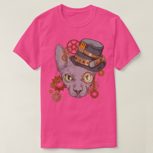 Sphyn Cat Steampunk Lover Cat Owner Victoriaans Sp T-shirt (Design voorkant)