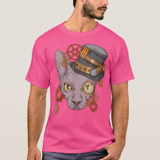 Sphyn Cat Steampunk Lover Cat Owner Victoriaans Sp T-shirt