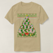 Sphyn Cat Xmas Lighting Tree Sphyn Cat Ugly Christ T-shirt (Design voorkant)