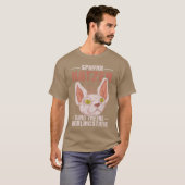 Sphyn katten zijn mijn favoriete huiskatten famili t-shirt (Voorkant volledig)