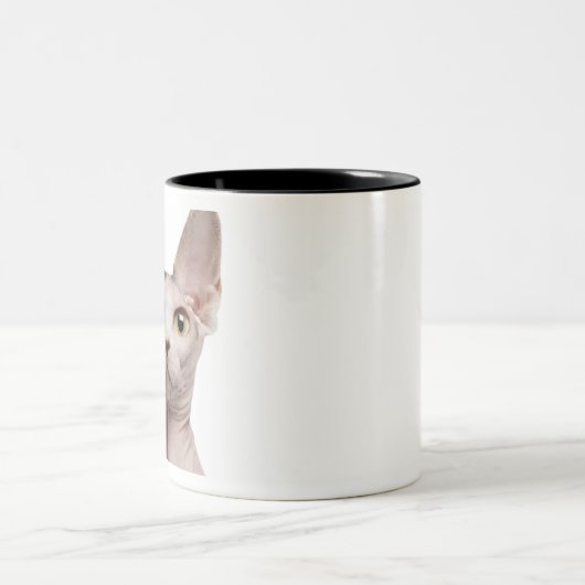 Sphynx (13 maanden oud) tweekleurige koffiemok (Center)