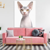 Sphynx (7 maanden oud) canvas afdruk (Insitu (Woonkamer))