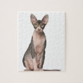 Sphynx (7 maanden oud) zittend legpuzzel (Verticaal)