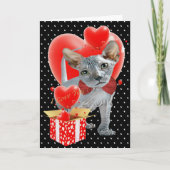 Sphynx  Box of Hearts Valentine Cards Feestdagen Kaart (Voorkant)