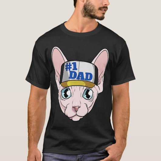 Sphynx Cat 1 Dad Vaderdag T-shirt (Voorkant)
