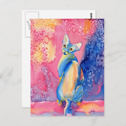Sphynx Cat #2 Briefkaart (Voorkant / Achterkant)