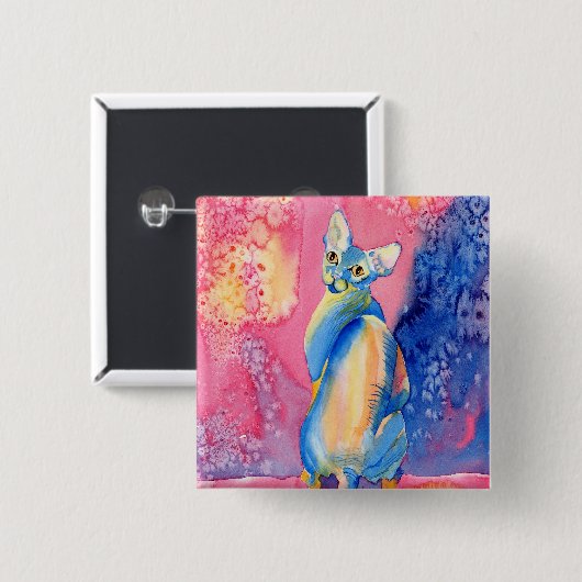 Sphynx Cat #2 Button (Voorkant /achterkant)