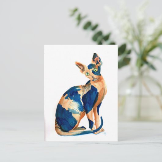 Sphynx Cat 6 Briefkaart (Staand voorkant)