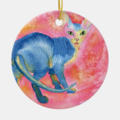 Sphynx Cat 7 Keramisch Ornament (Voorkant)