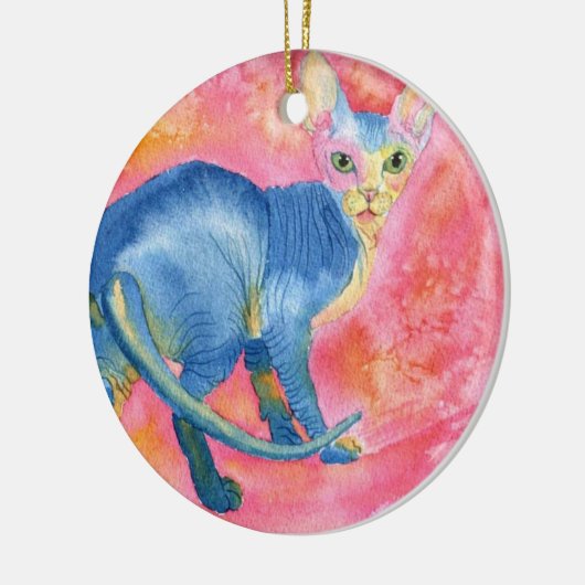 Sphynx Cat 7 Keramisch Ornament (Links)