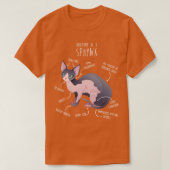Sphynx Cat Anatomie 2 T-shirt (Design voorkant)