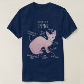 Sphynx Cat Anatomie T-shirt (Design voorkant)