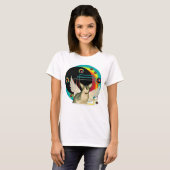Sphynx Cat Angel wings orb Art T-shirt (Voorkant volledig)