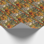 Sphynx Cat Autumn Harvest Thanksgiving Cadeaupapier (Hoek)