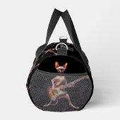 Sphynx Cat Bass Player Muzikant Gym Duffle Bag Plunjezak (Rechts)
