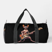 Sphynx Cat Bass Player Muzikant Gym Duffle Bag Plunjezak (Achterkant)