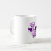 Sphynx Cat Bat Cute Pastel Gothic Creepy Gothic Wi Koffiemok (Voorkant links)