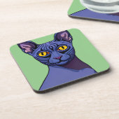 Sphynx Cat Bier Onderzetter (Linkerzijde)