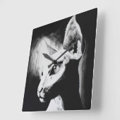 Sphynx Cat Black White contrastloos haarloos Kat A Vierkante Klok (Hoek)