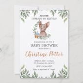 Sphynx Cat Boy Boho Greenery Baby shower Kaart (Voorkant)