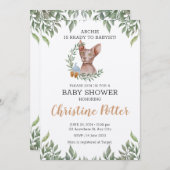 Sphynx Cat Boy Boho Greenery Baby shower Kaart (Voorkant / Achterkant)