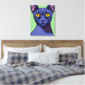 Sphynx Cat Canvas Afdruk (Insitu (Slaapkamer))
