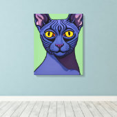 Sphynx Cat Canvas Afdruk (Insitu (Houten vloer))