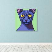 Sphynx Cat Canvas Afdruk (Insitu (Houten vloer))