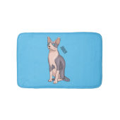 Sphynx cat cartoon illustration badmat (Voorkant)
