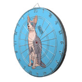 Sphynx cat cartoon illustration  dartbord (Voorkant Rechts)