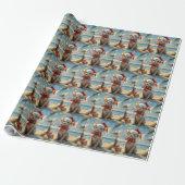 Sphynx Cat Christmas Beach Cadeaupapier (Uitgerold)
