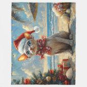 Sphynx Cat Christmas  Beach Fleece Deken (Voorkant)