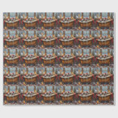 Sphynx Cat Christmas Luxury Bath Holiday Cadeaupapier (Vlak)