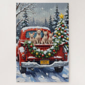 Sphynx Cat Christmas Red Truck Holiday Legpuzzel (Verticaal)