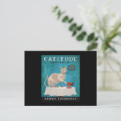 Sphynx Cat Coffee Funny Catitude Serve Yourself Briefkaart (Staand voorkant)