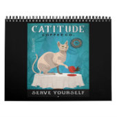 Sphynx Cat Coffee Funny Catitude Serve Yourself Kalender (Hoes)